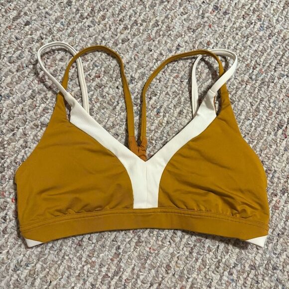 Lululemon New Ambition Bra Fools Gold / Light Ivory- Size 6 - Picture 1 of 7
